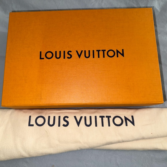 Louis Vuitton Lock It Monogram Mules Slides Sandals Blue Brown size 40 Authentic - Picture 4 of 7